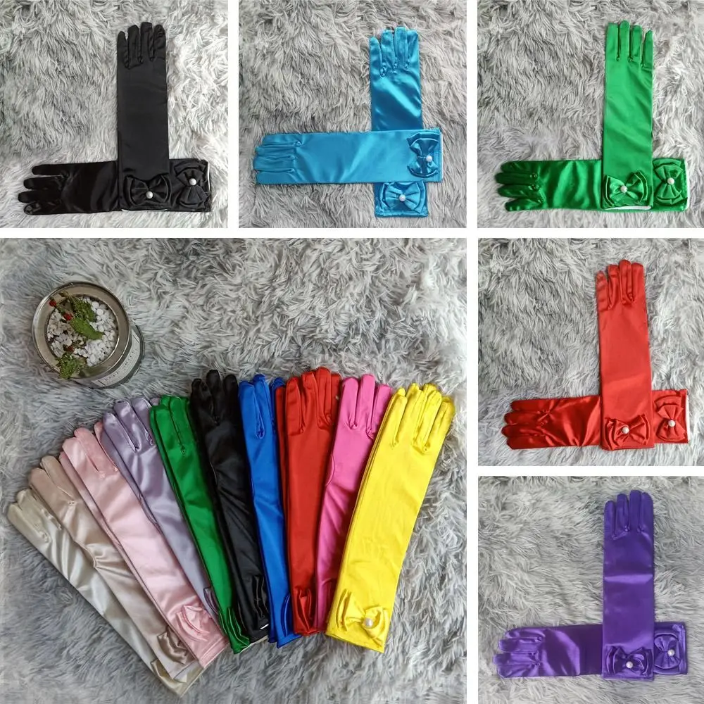 Polyester Princess Dance Performance Gloves for Kids