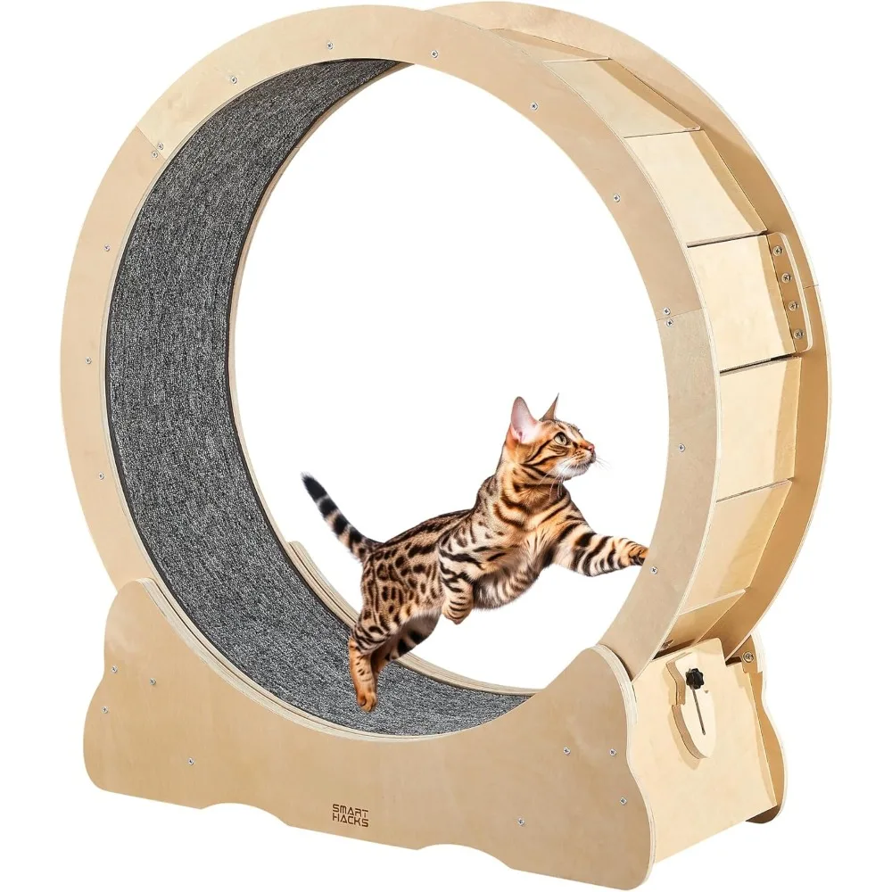 

Cat Wheel Exerciser Plush Toys Cat Running Wheel for Large Cats Cats Pet Products Pets Things Supplies Interesting Home Garden