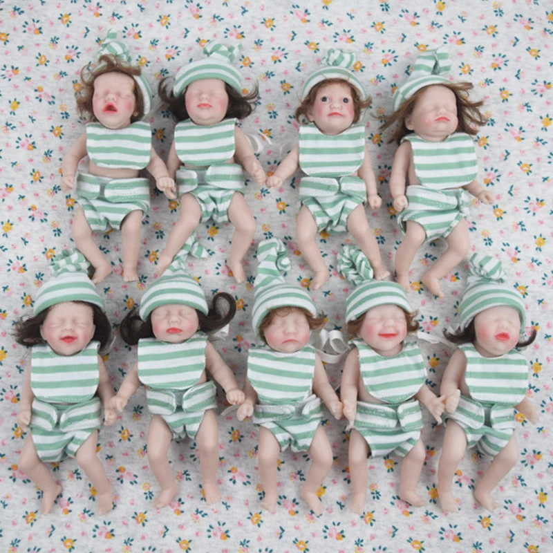 

Миниатюрная милая кукла-младенец, 15 см, кукла-реборн на все тело, силиконовая кукла-ладонь, румяна, лицо, волосы ручной работы, Мягкая Реалистичная кукла-Реборн, детские подарки