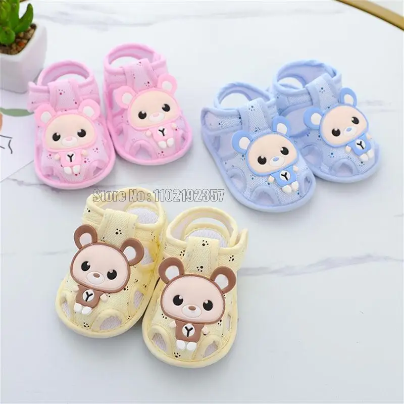 Toddler Infant Kids Girl Summer Cute Casual Princess Cartoon Soft Sandals Crib Shoes Boy First Walkers Baby Shoes