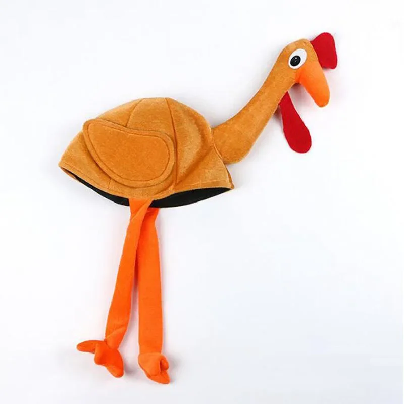 Thanksgiving Hat Thanksgiving Turkey Hat Moving Turkey Head Cover Thanksgiving Decoration Party Hat