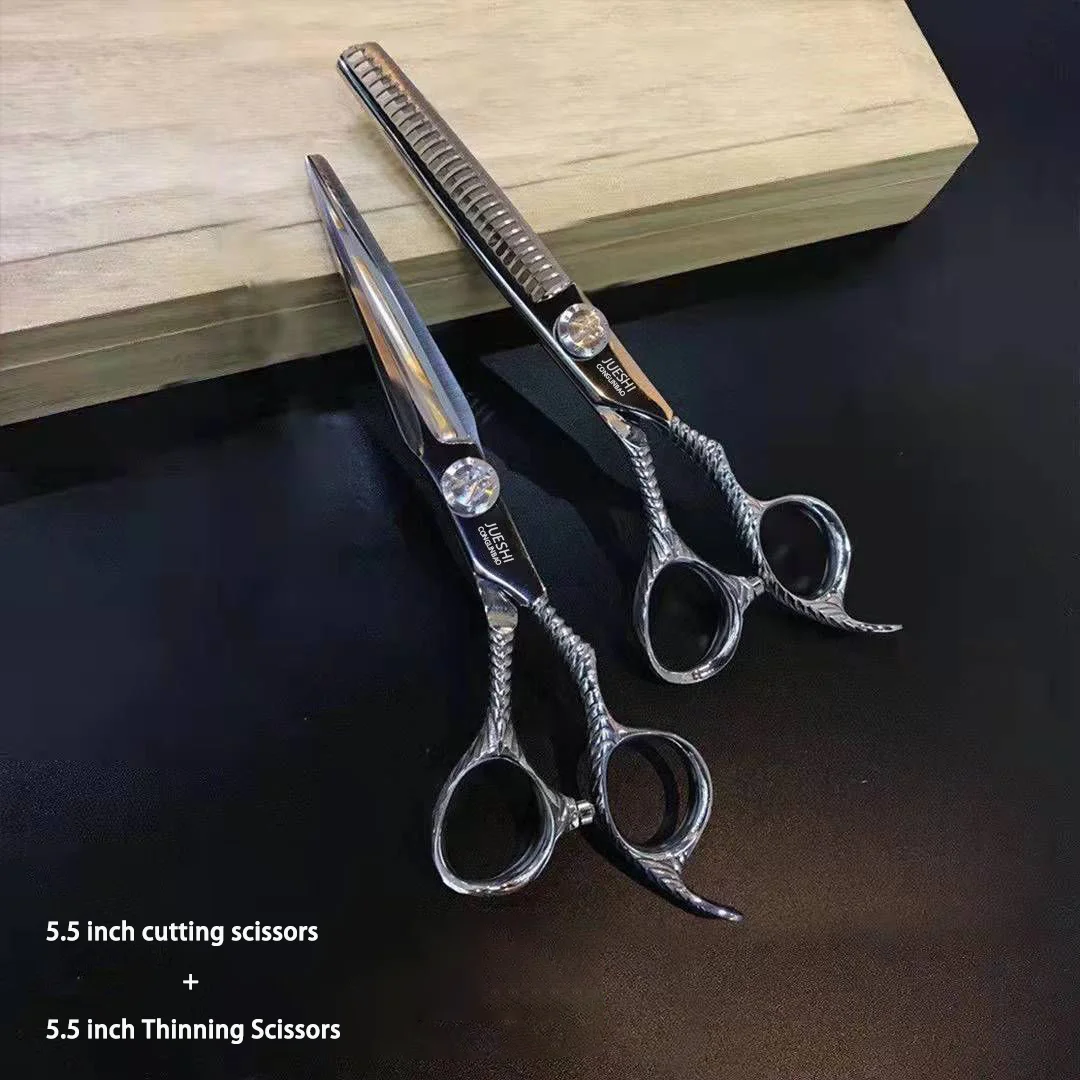 6 Professional Hair Salon Structure Scissors Set Cutting Barber Haircut  Thinning Shear Scissors Hairdressing Hair Tools Scissors - AliExpress