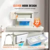 VEVOR Wall-Mounted Baby Changing Station Horizontal Foldable Diaper Change Table w/ Safety Straps and Hanging Rods for Newborns 5