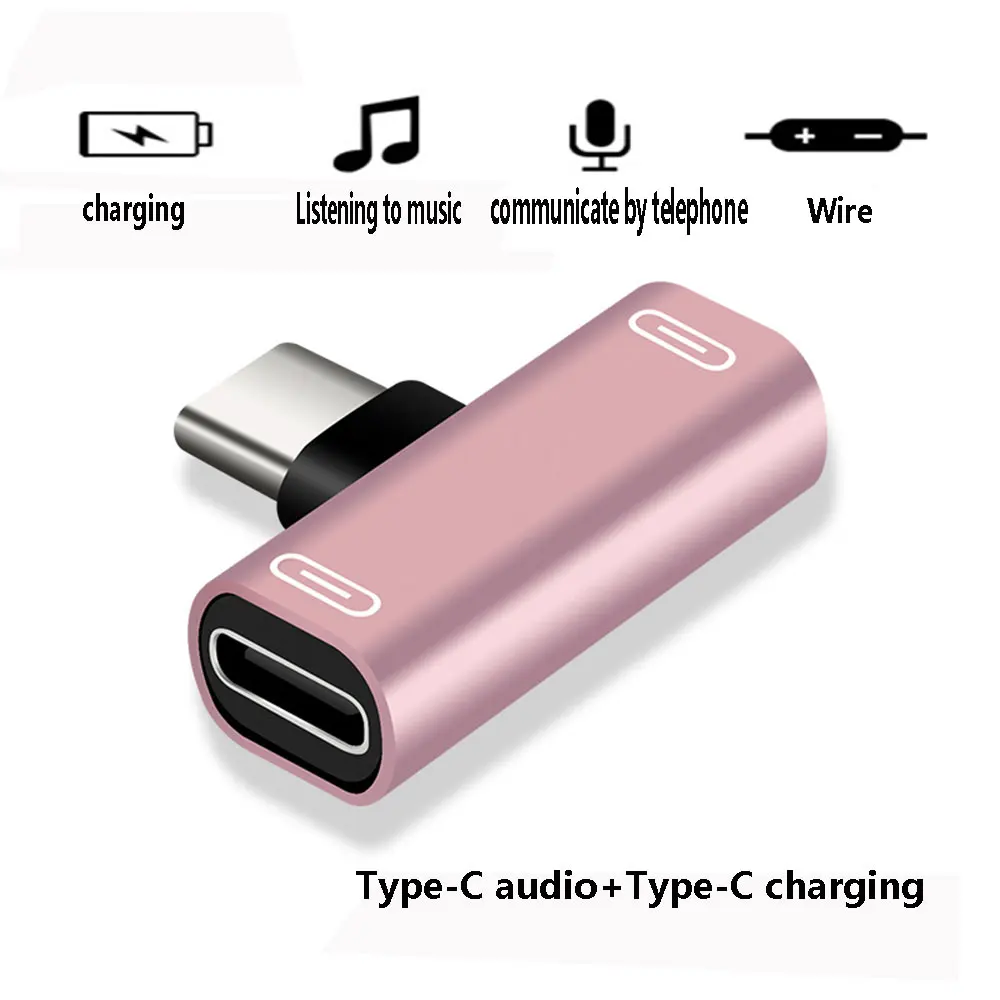 ตัวเลือกสินค้า USB-C 2 in 1 ชาร์จ+หูฟัง ตัวผู้เป็น Dual Type C