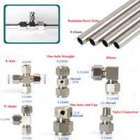 High Pressure 3/8" 9.52mm Quick Connector Tee Elbow Straight Joint Nozzles Seat Misting System Fittings 1
