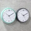 Shower Anti Fog Waterproof Mini Small Table Decoration Kitchen Living Bathroom Room Wall Clock Toilet Round Quartz Sucker 7cm 5