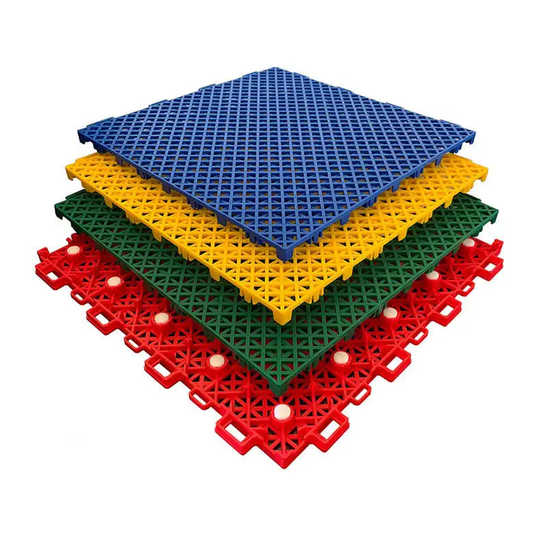 Plastic Floor Tile Interlocking Patchwork Floor Drainage Mat Garden Balcony Swimming Pool Bathroom Waterproof Non-slip Plastic Tile Grille Floor