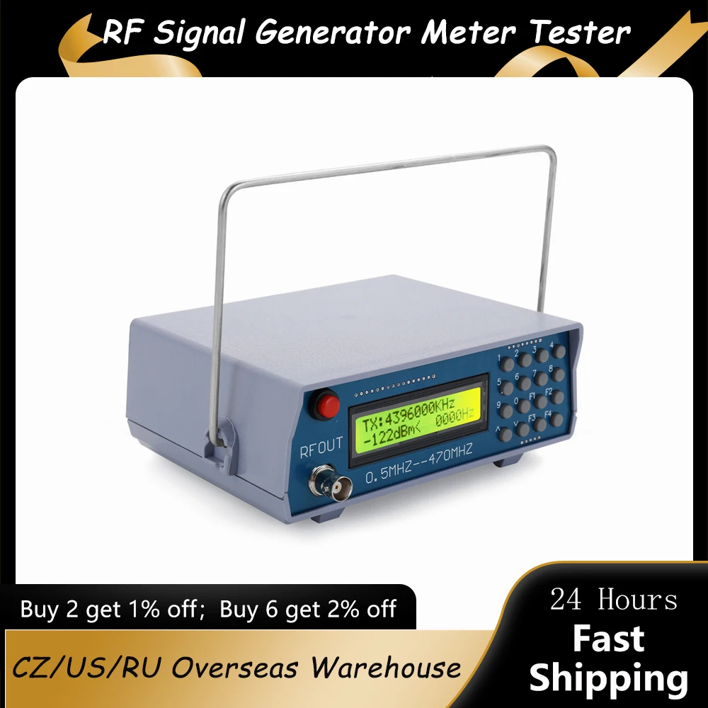 Signal Generator 0.5MHz 470MHz RF Signal Generator Meter Tester for FM