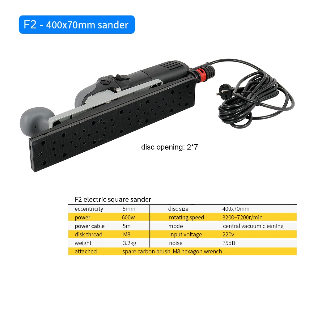 70*400mm Car Surface Random Orbital Sander Machine Polisher Vacuum