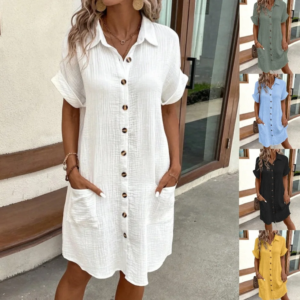 Summer Female Loose Blouse Dress