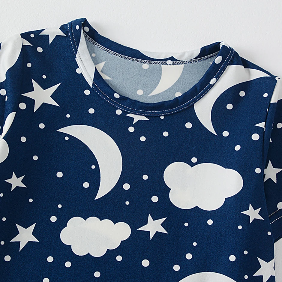 3-teiliger Kindermode-Druck mit mehreren Stilen, Hosenanzug für Jungen, Freizeithemd, Mädchen, süßes und schönes Liebesmuster, bequeme Shorts – Detail 10