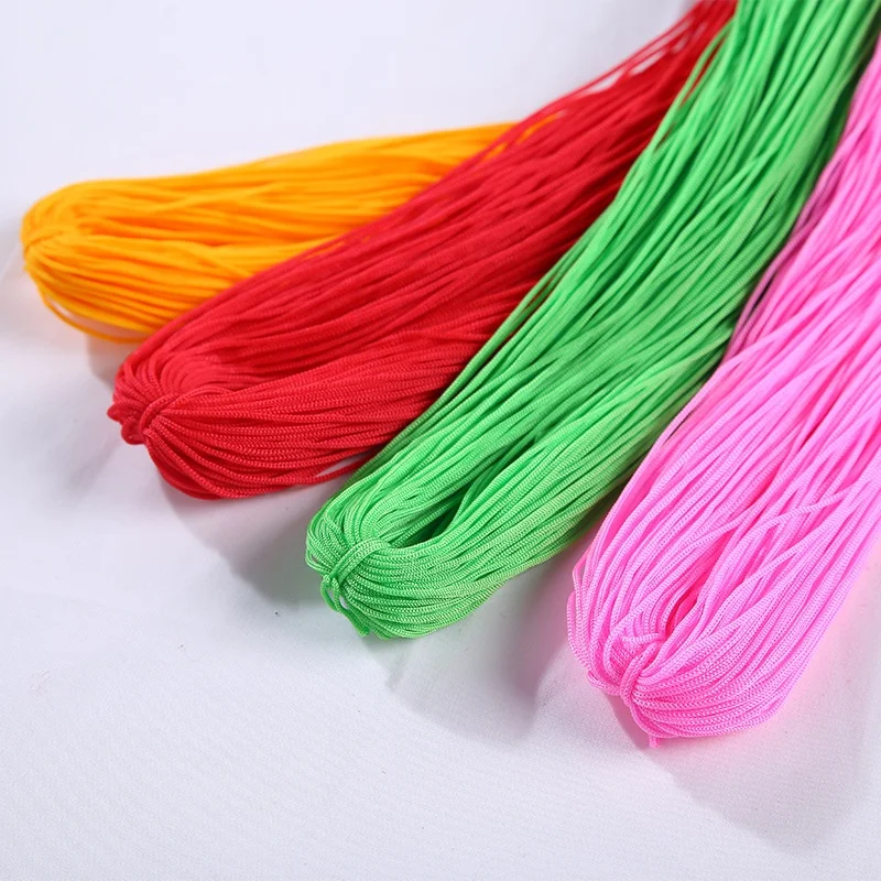 1mm Colorful Thin Silk Satin Nylon Thread Rope Braided Cord Hollow  Polyester Woven Yarn For Chinese Knot Jewelry Bracelet Making - AliExpress