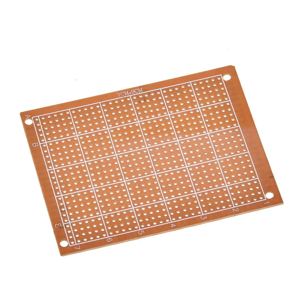 10pcs 7x9 7*9cm Single Side Prototype PCB Breadboard Universal Board Experimental Bakelite Copper Plate Circuirt Board Yellow printed circuit board