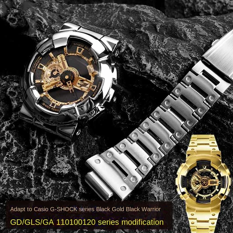 For G-SHOCK Casio GA-110GB/100/120 Black Samurai Modified
