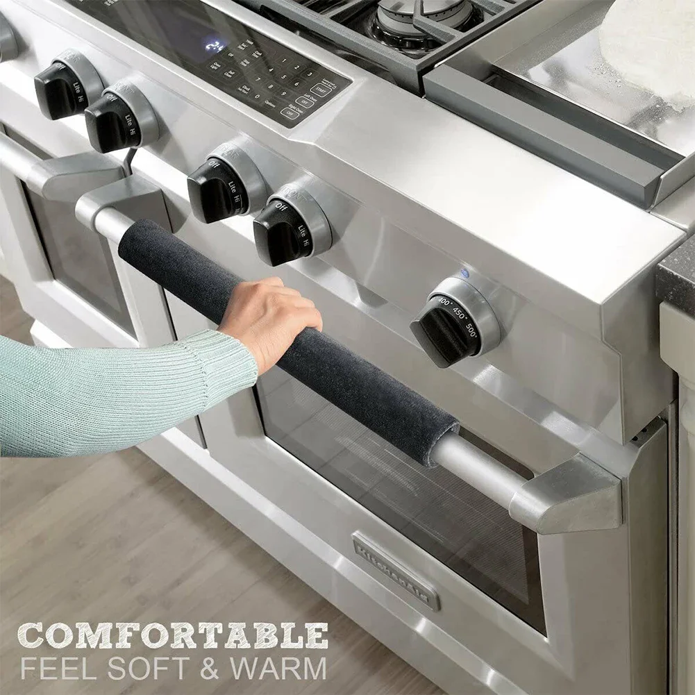 Door Handle Covers Door Knob Covers 2Pcs/Set Refrigerator Door Handle Cover Kitchen Appliance Decor Fridge Oven Handle Antiskid Door Knob Protector Home Decors