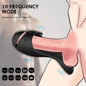 Glans Vibrator For Men Penis Massager Exerciser Male Masturbator Adjustable Masturbator Delayed Ejaculation Trainer Adult