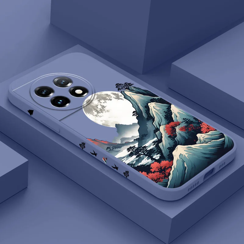 Smoke Mountain Liquid Silicone Phone Case Cover