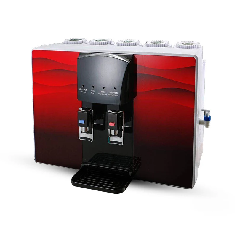 

OEM Red Household Ozone 5 Levels Reverse Osmosis Drinking Filter Hot and Cold Water Dispenser RO Purifier
