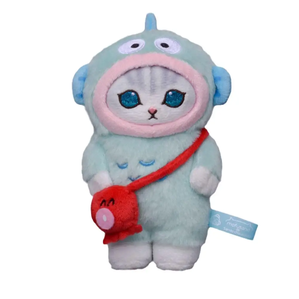15cm Shark Cat Ugly Fish Series Cute Plush Doll Keychain Pendant Japanese Cartoon Stuffed Toys Backpack Pendant For Kids Gift