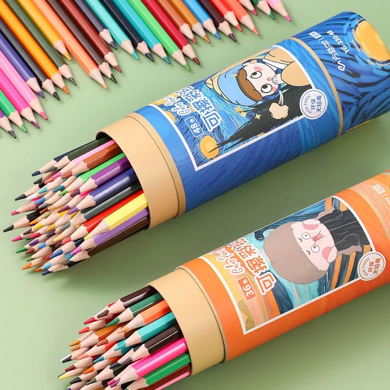Color Pencils 12/24/48 Sets Erasable Oil-based Painting Sketching Student Supplies