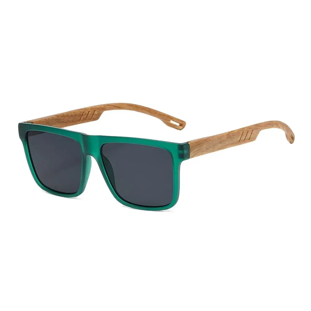 Fashion Spring Hinges Wood Grain Sunglasses UV400 Protection Retro Cycling Eyewear Casual Shades Eyewear Outdoor Street