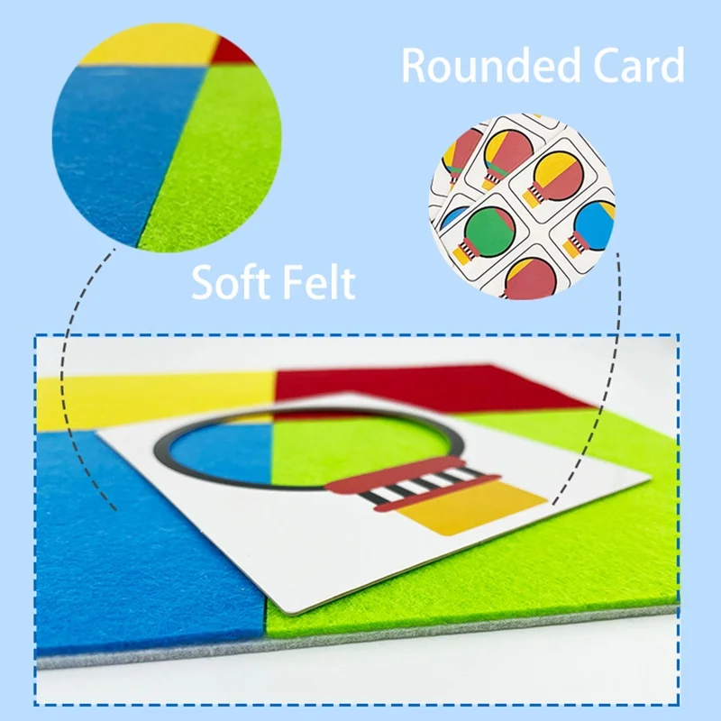 Montessori Material Felt Toys Balloon Children Logical Thinking Color Matching Games Educational Learning Toys Teaching Aids 4