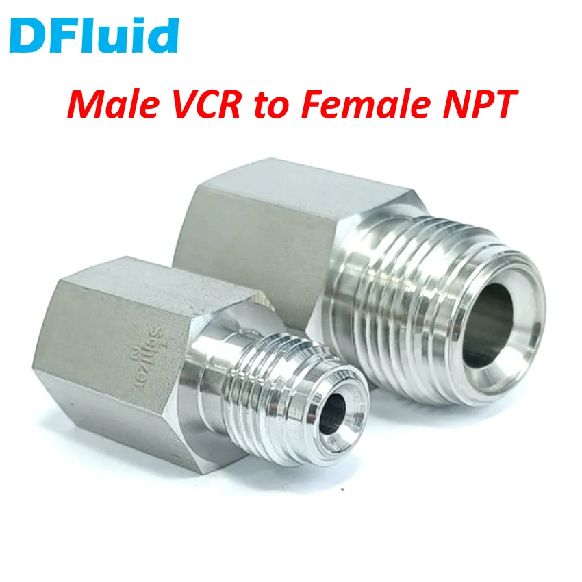 Male VCR to Female NPT Adapter VCR Fitting Stainless Steel 316 Face