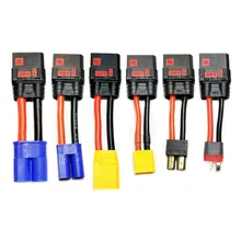 

QS8-S Anti-spark Connector Female QS8 to Male XT90 XT60 EC5 EC8 TRX Deans T Plug Adapter Cable For RC UAV Drone Battery Charger