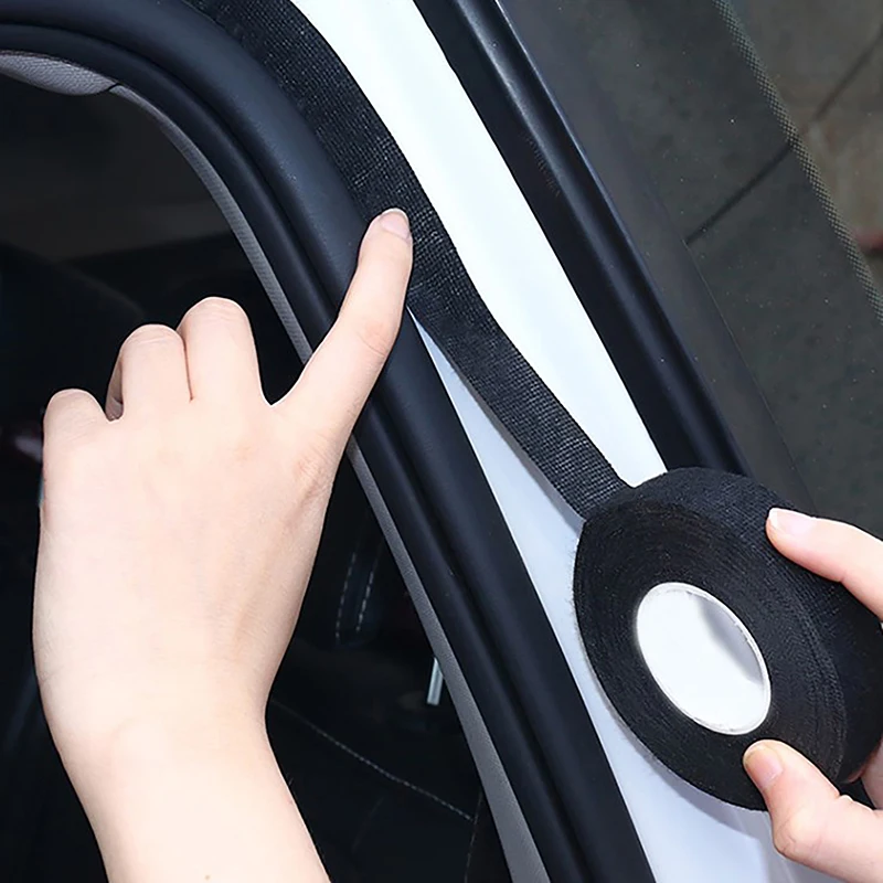 Heat-resistant Adhesive Cloth Fabric Tape For Car Auto Cable Harness Wiring Loom Protection Mute To Eliminate Abnormal Noise 15M adhesive cloth tape,car adhesive tape,wiring harness tape,automotive wiring tape