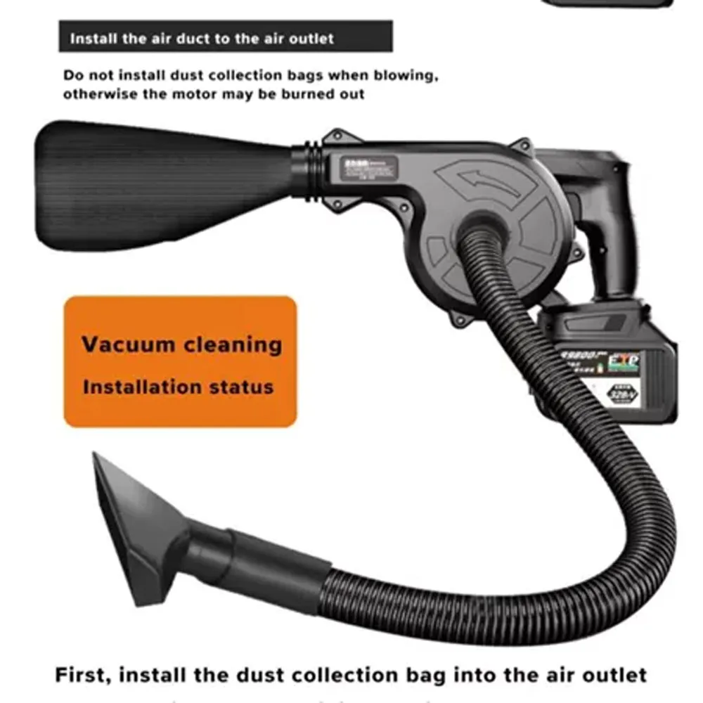 Air Blower Vacuum Cleaner Cordless Blower 2 In 1 Wireless Electric Leaf Vacuum Lightweight Leaf for Patio Cleaning