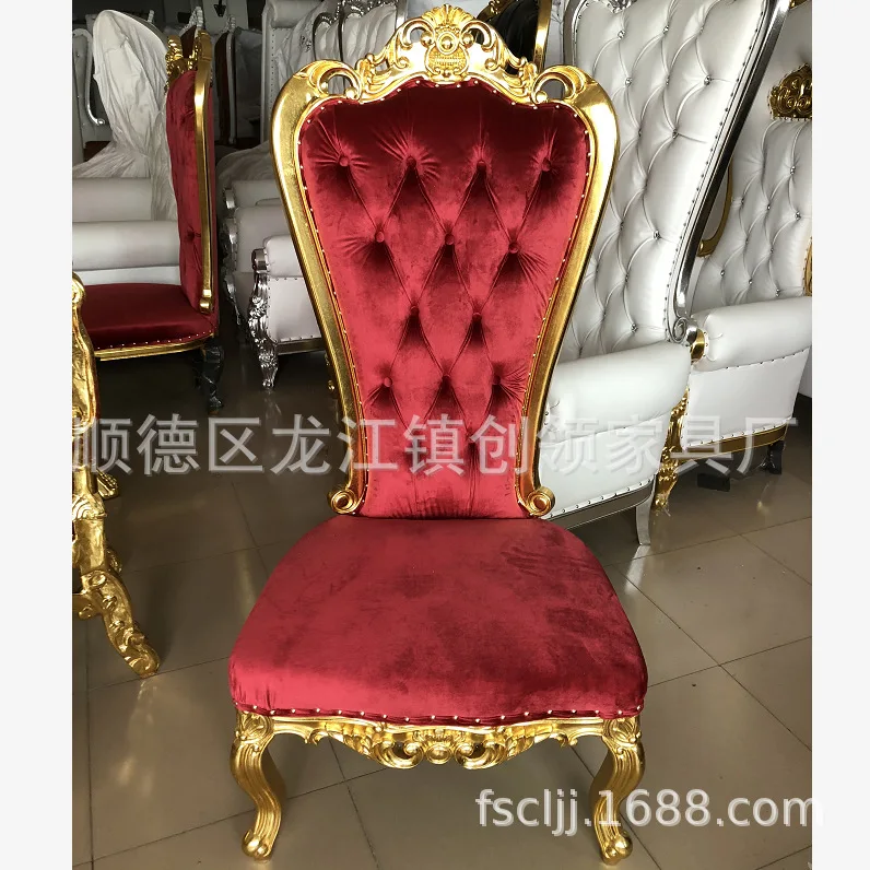 Description Picture 3 of itemFactory direct sales, European high-back solid wood chair, hotel club, banquet, manicure, foot massage chair, wedding and weddin