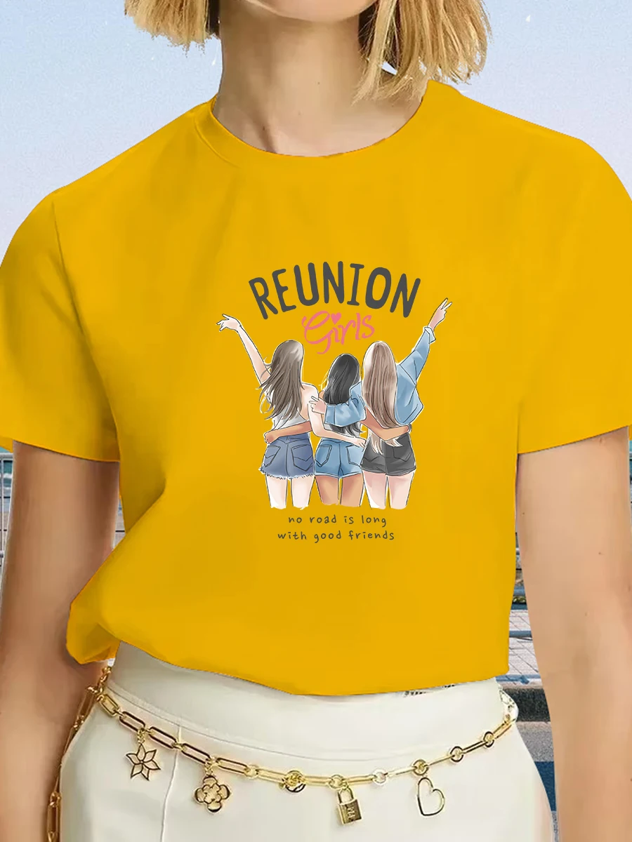 Women Tee Graphic Friends Love Sister Lady Top Fashion T Shirt