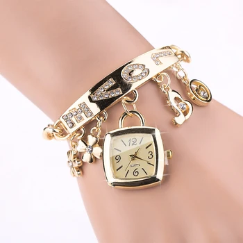 1/2 pçs moda feminina pulseira de luxo relógios de pulso de quartzo conjunto senhoras quadrado numeral árabe dial relógio (sem caixa) 1