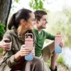 2L Large Capacity Plastic Water Bottle Time Scale Label Sticker Space Cup Spring Cap Painted Gradient Color Water Cup 6