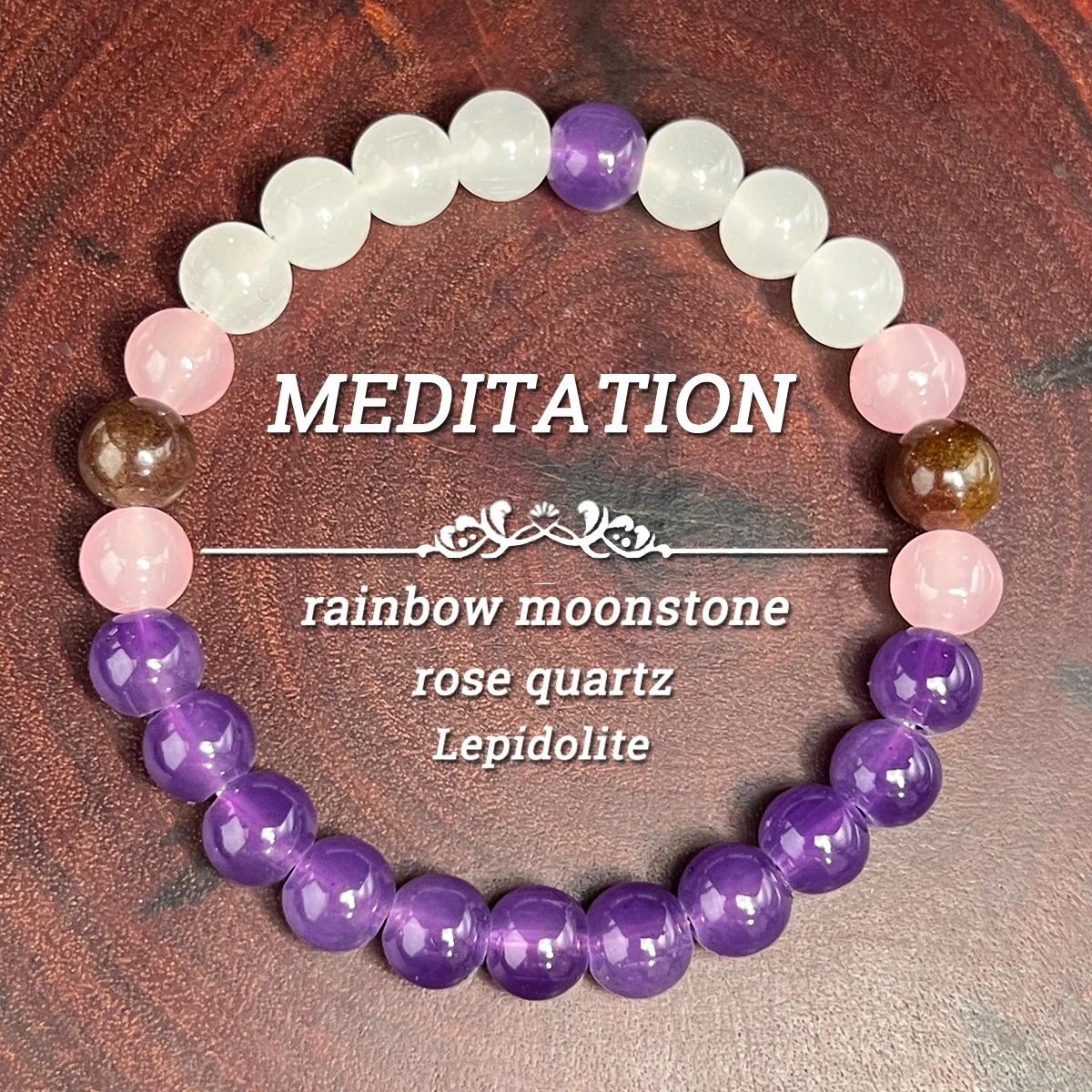 Stretch strand bracelet with feminine tones