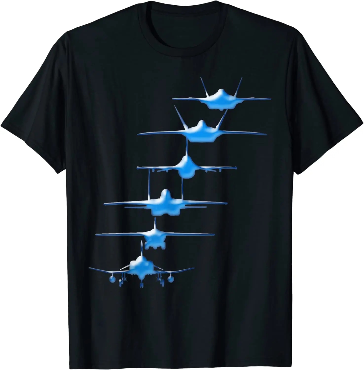 Air Force Fighter Jets F-4 F-111 F-15 F-16 F-22 F-35 T-Shirt Da Uomo Manica Corta Casual In Cotone O-Collo Camicia Estiva