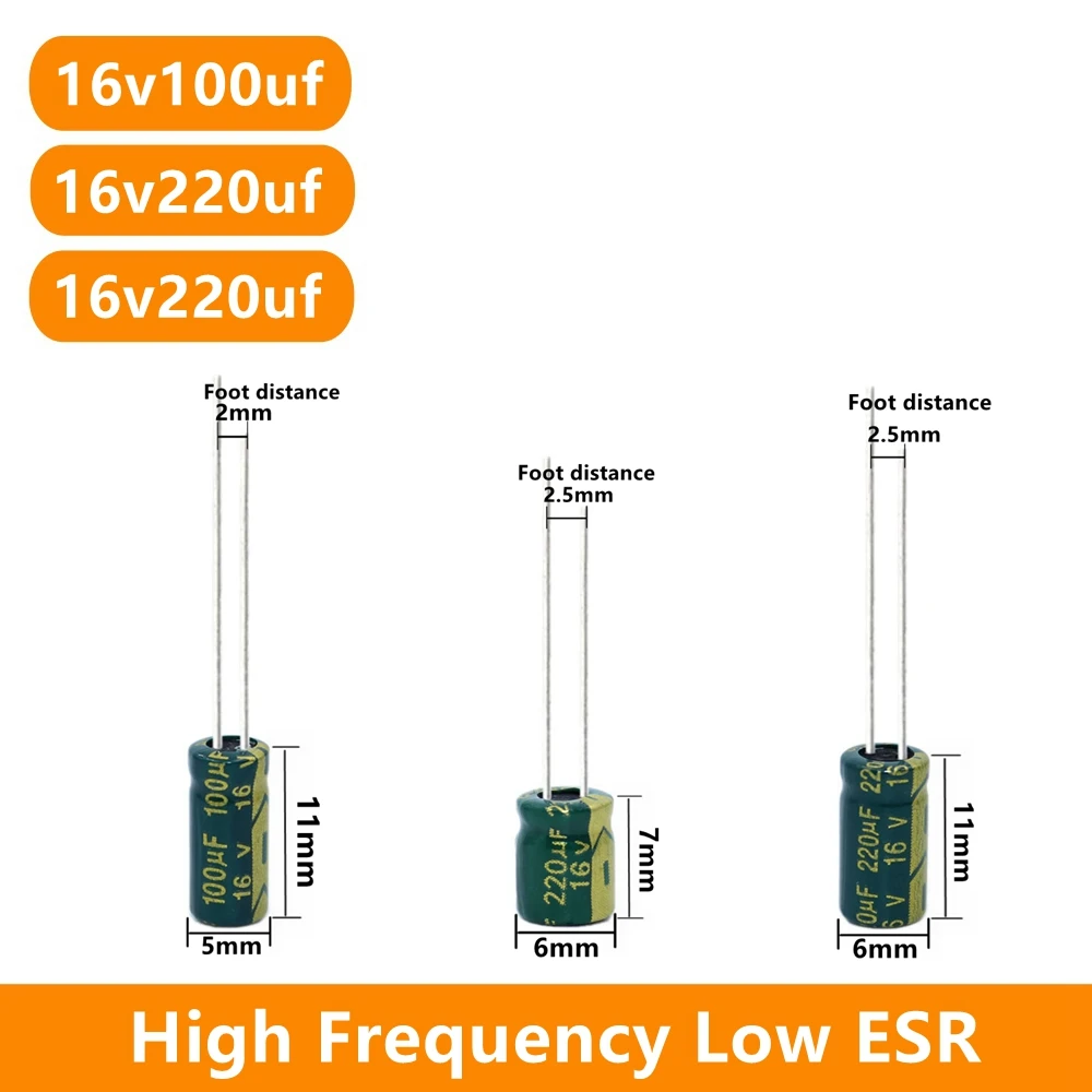 25v 47uf 100uf 220uf 330uf 470uf 680uf 1000uf 2200uf 4700uf 10000uf high frequency low esr aluminum electrolytic capacitor 16V 100uf 220uf 330uf 470uf 680uf 1000uf 1500uf 2200uf 3300uf 4700uf 10000uf 22000uf High Frequency Low ESR Aluminum Capacitor