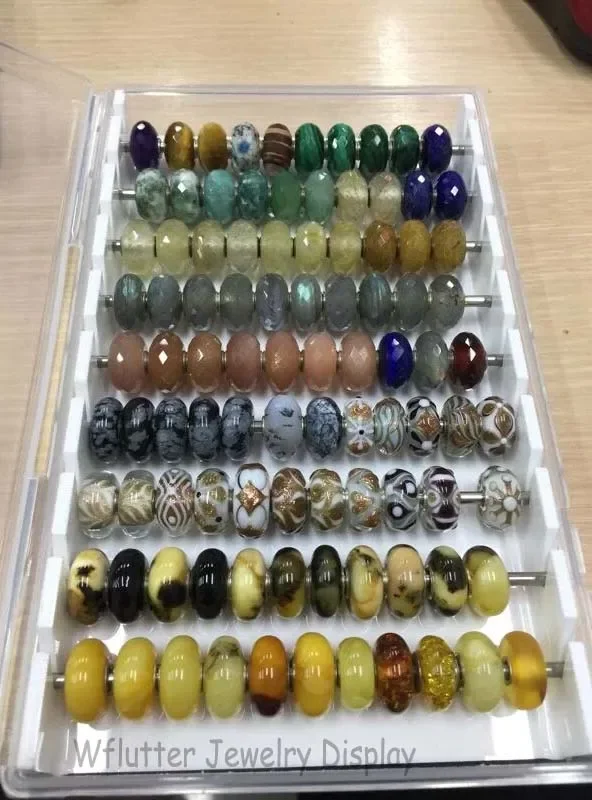 Acrylic Box Charm Beads Bracelet Ring Holder Jewellery Organizer Jewelry Tray Diy Finding Display Stand Storage Case Rack