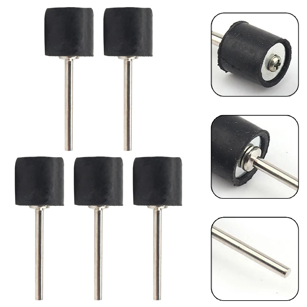 5pcs Rubber Mandrel 1/8inch Grinder Drum Sandpaper Circle Kit Mandrel Sanding Kit For Rotary Tool Circle Kit For Rotary Tool