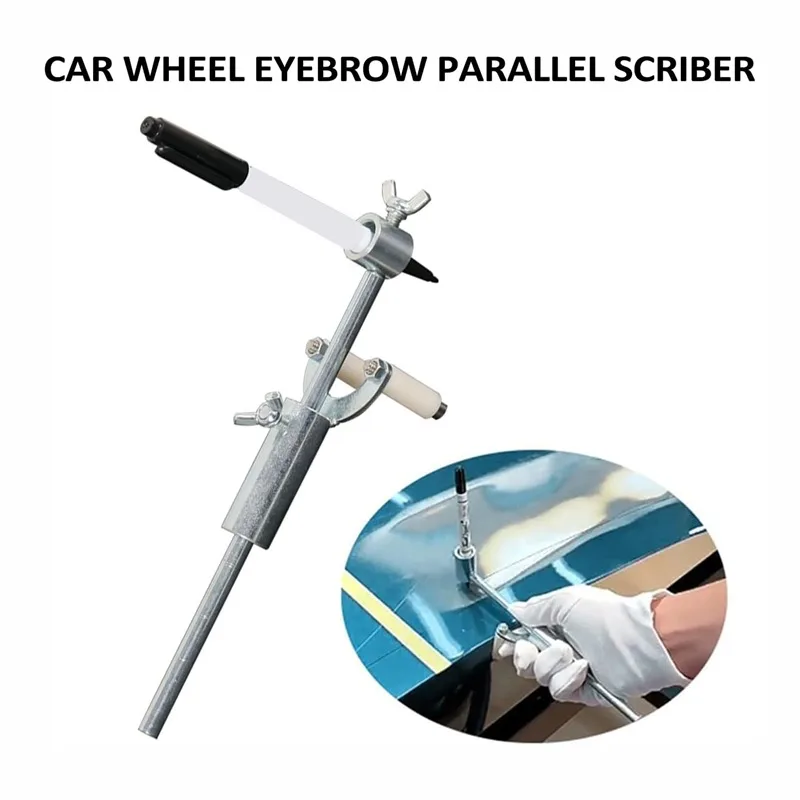 Car Repair Tool Dent Repair Kit Concave Repair Tool Silver Parallel Marking Wheel Arch Drawing Line Automotive Sheet Metal Repairing