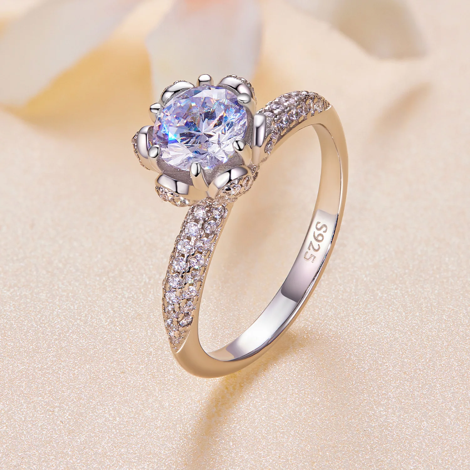 

Moissanite Diamond Square Ring 1CT Certified 925 Sterling Silver Rings For Women Wedding Fine Jewelry Engagement Gift