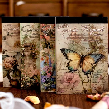 Mr. Paper 4 styles 100pcs/pack garden whisper series material book DIY handbook bottoming paper decoration 1