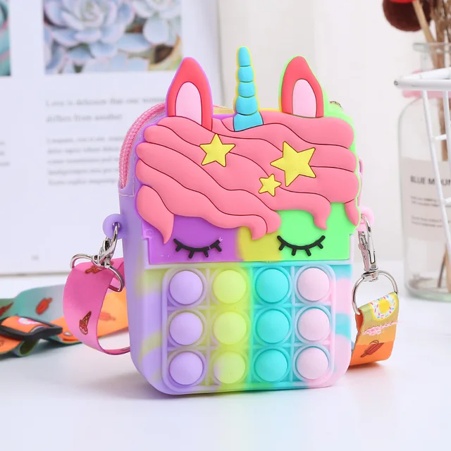 Pop Unicorns Fidget Toys Children Anti Stress Spotify Premium Pop Girls Push Bubble Bag Adult Antistress Squeeze Squishy Gifts 5