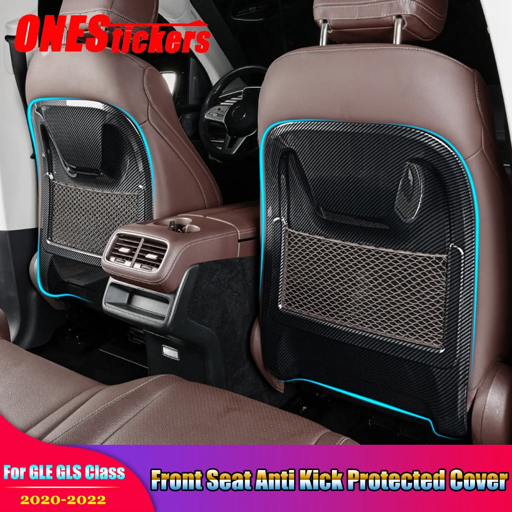 

For Mercedes Benz GLE GLS Class W167 V167 X167 2020-2022+ Car Accessories Front Row Seat Anti Kick Mat Protective Pad Trim Cover