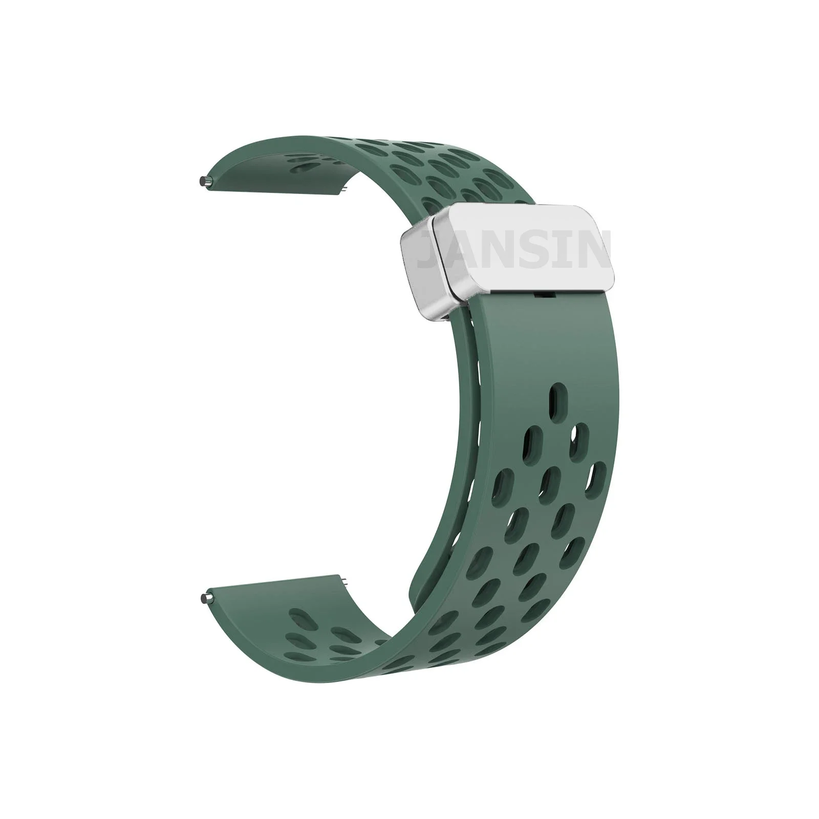 Magnetic Silicone Smartwatch Strap - 22mm/20mm Adjustable Band in Multiple Colors