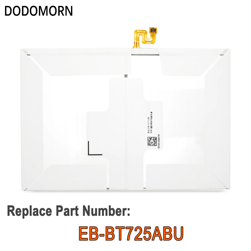 DODOMORN New Tablet Battery EB-BT725ABU For Samsung Galaxy Tab S5e SM-T720SM-T725 SM-T727 Series 3.85V 27.11Wh