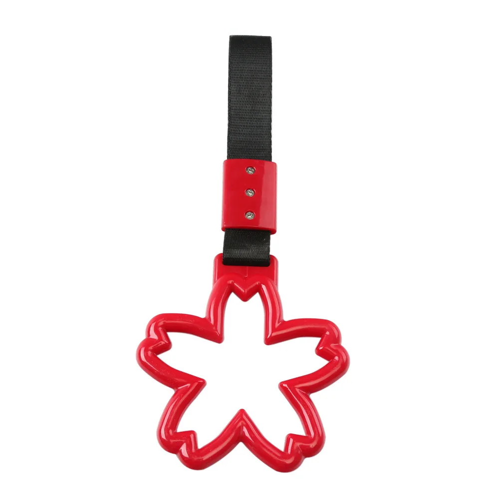 

JDM Car Ring Heart Flower Handle Hand Strap Subway Train Bus Drift Charm Strap Drift Auto Accessories Car Styling