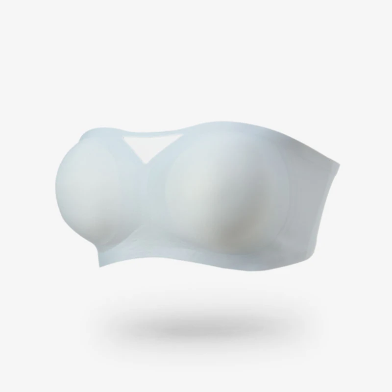 Sujetador sin tirantes para mujer, sostén Invisible de látex sin