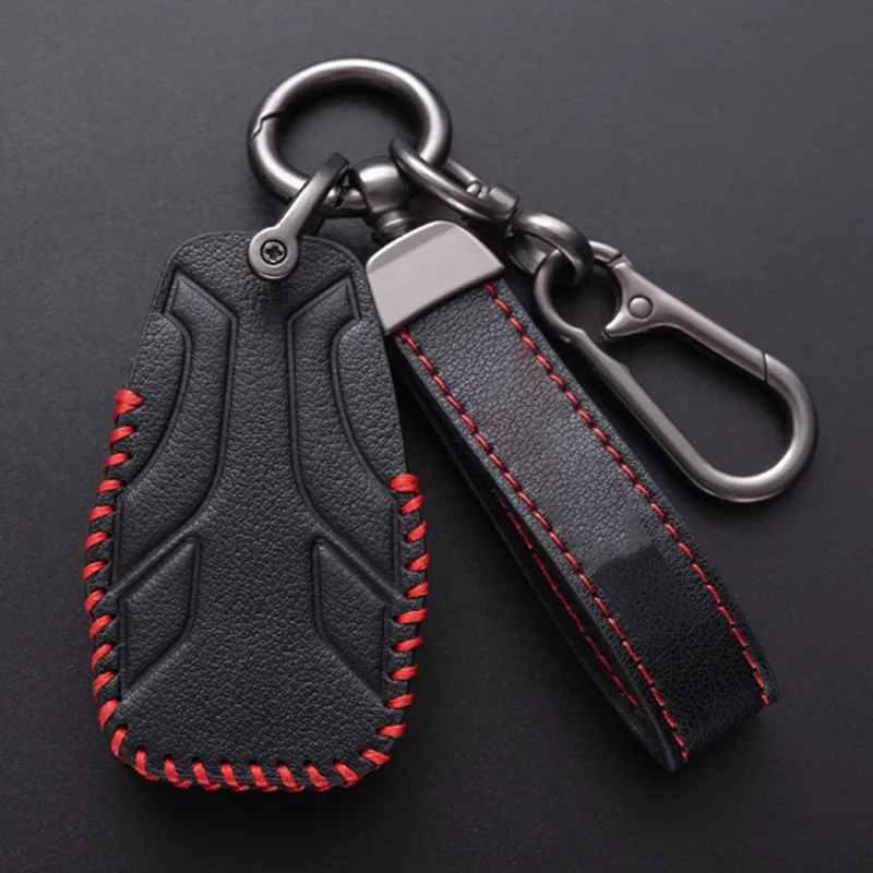 Leder für VOGE SR4MAX SR4 MAX 350 DS900X Play 2024 Motorrad Schlüsseletui Modifikation Schlüsselabdeckung Halter Schlüsselanhänger Zubehör – Detail 4