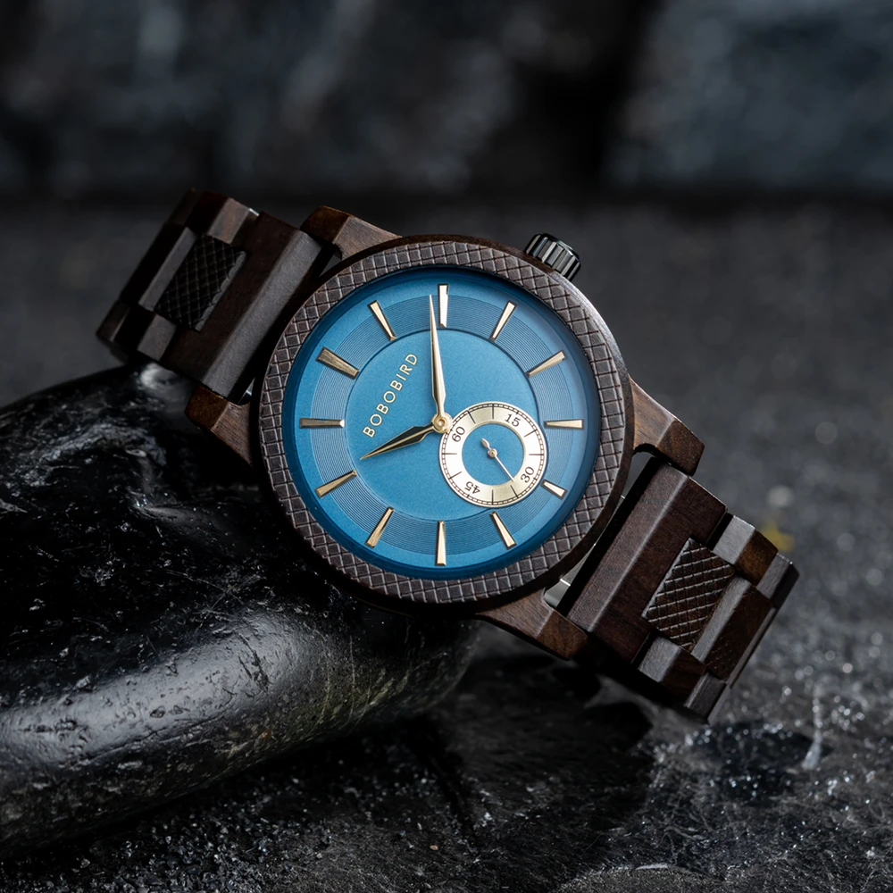 【Personalized】Mens Watch BOBO BIRD Fashion Wood Watch Casual Quartz Watch Support Customize Name/Logo Dropshipping